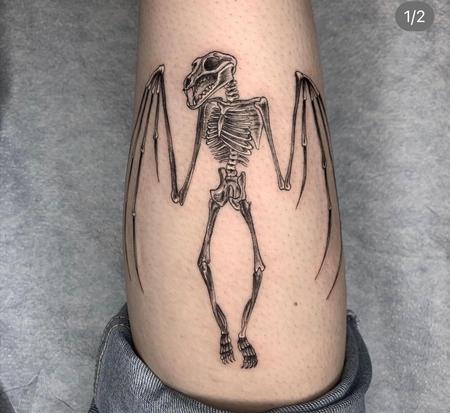 Tattoos - Dayton Smith Bat Skeleton - 144466